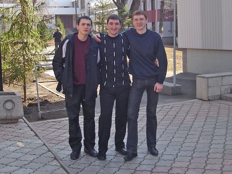 With my friend Sergey and student Pavel, Kharkiv Sport School, April 2007