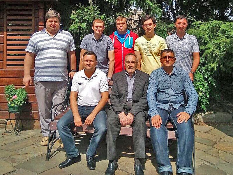 Meeting former head coach of Kharkiv's sport school Boris Khanukov, after his 80th Birthday, August 2019