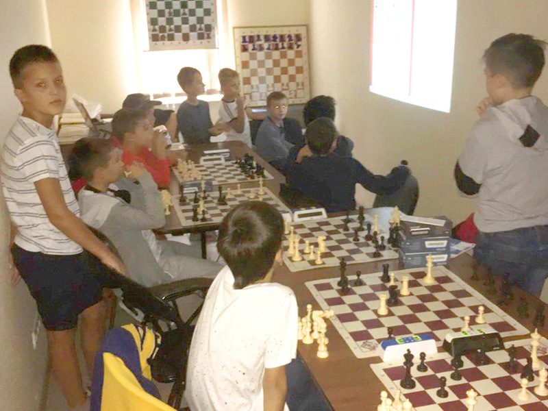 Teaching at the local chess club, September 2018